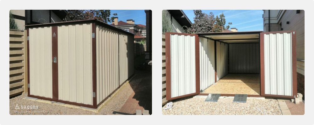 Гараж для лодки металлический