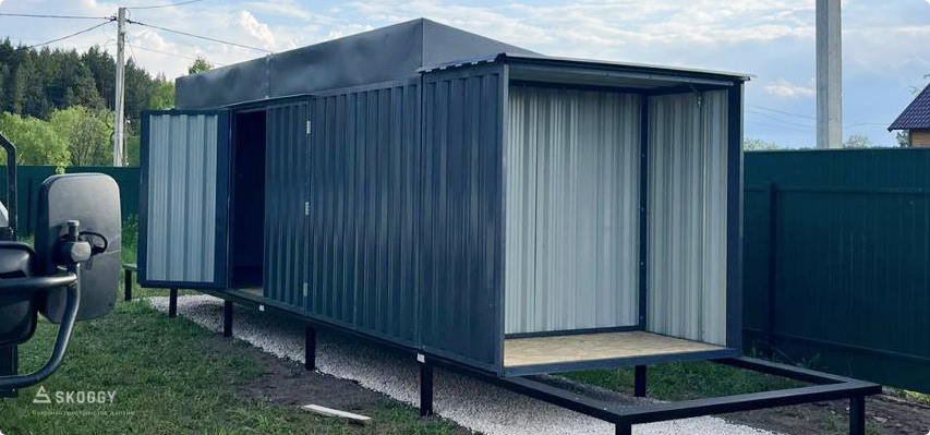 Хозблок с дровником