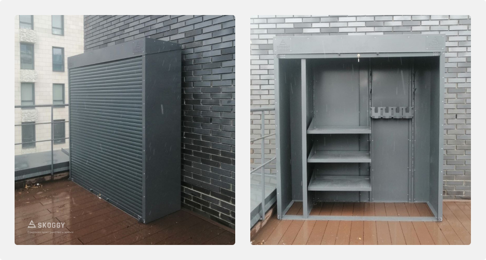 Шкаф SKOGGY с рольставнями