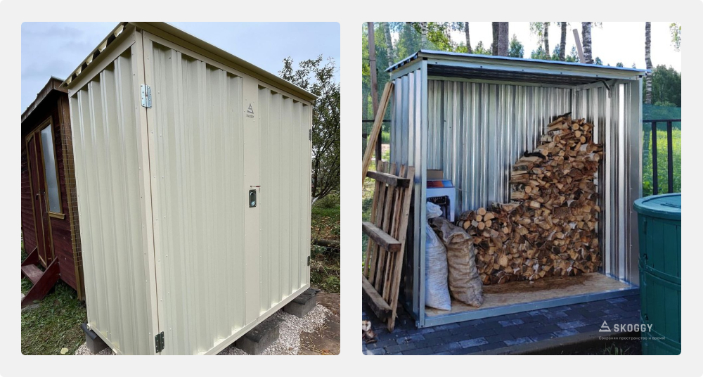 Дровница SKOGGY в цинковом оттенке