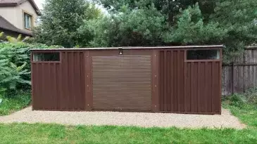 Хозблок для садовой техники и инвентаря в шоколадном цвете в дер. Хлябово, г.о. Мытищи, МО