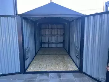 Хозблок для газонокосилок и хозяйственных вещей в графитовом цвете в дер. Репниково, г. Чехов, МО