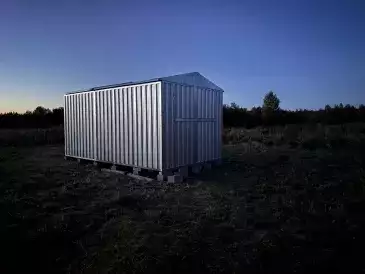 Гараж для мини трактора и прочей техники в цинковом цвете в Нижегородскую обл.