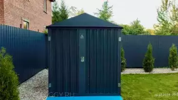 Хозблок для садового инвентаря в графитовом цвете в дер. Малые Горки, Наро-Фоминский р-н, МО