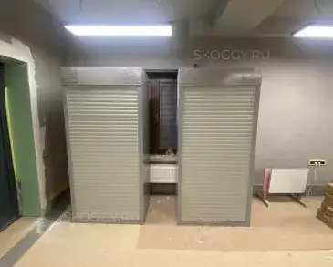 Два шкафа в паркинг для хранения вещей в светло-сером цвете в дер. Барвиха, Одинцовский г.о, МО