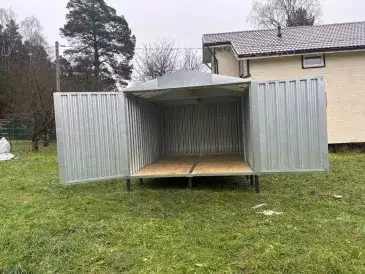 Хозблок для садовой техники в цинковом цвете в дер. Полушкино, Одинцовский г.о, МО