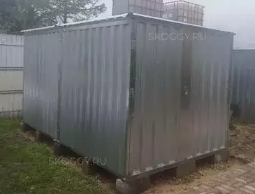 Хозблок для хозяйственных вещей в цинковом цвете в дер. Черусти, мун.окр. Шатура, МО