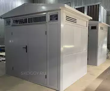 Два люксовых хозблока для инвентаря, техники и ТМЦ в светло-сером цвете в г. Москва, наб. Академика Туполева