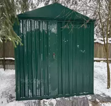 Хозблок для хозяйственных вещей в зеленом цвете в дер. Сбоево, Дмитровский г.о, МО